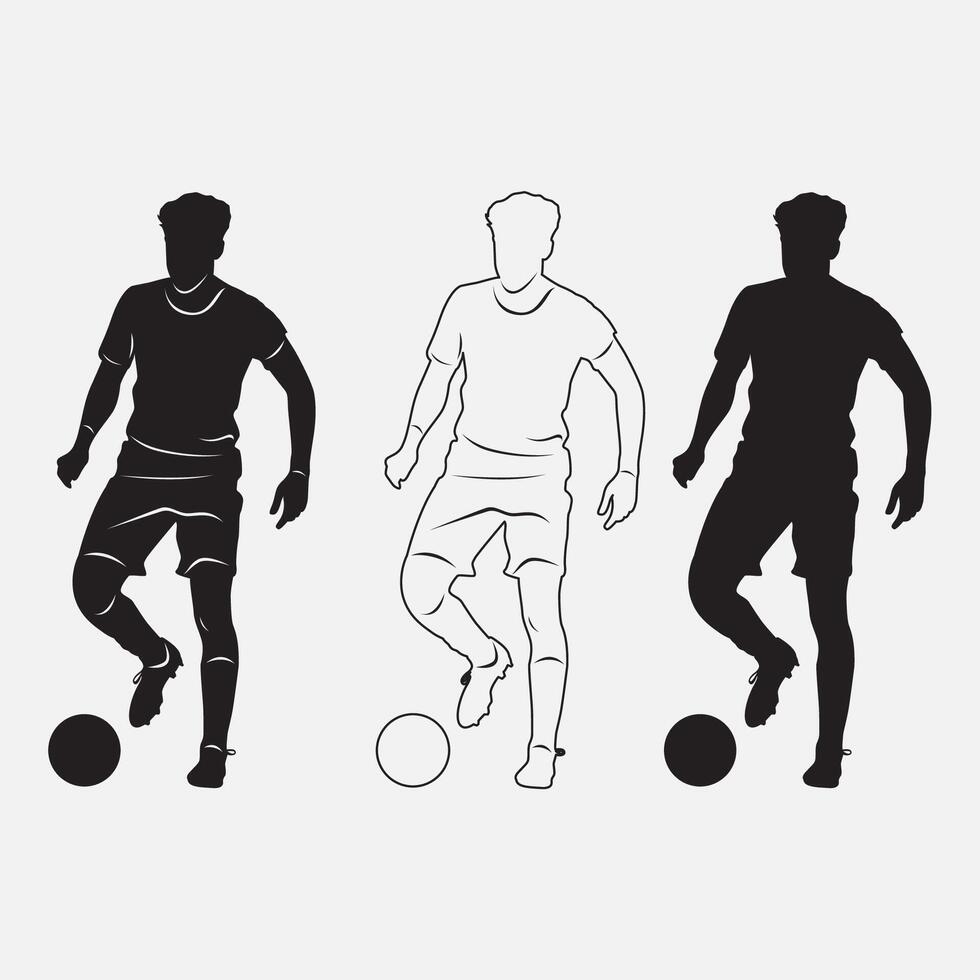 fútbol deporte jugador logo vector