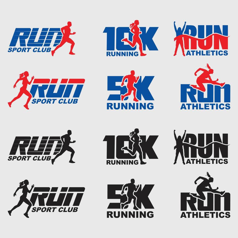 corriendo logo diseño vector