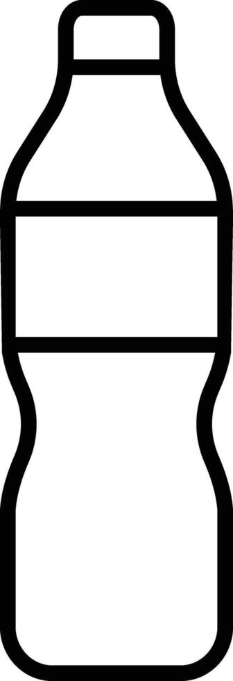 Plastic bottle icon in line style. isolated on design Plastic water bottle. Container water bottle sign vector for apps and website