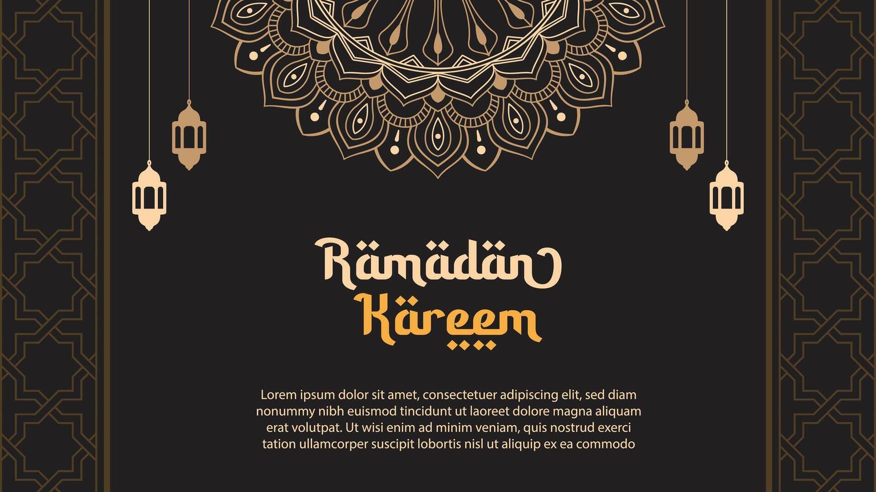 Ramadan Kareem greeting card background vector