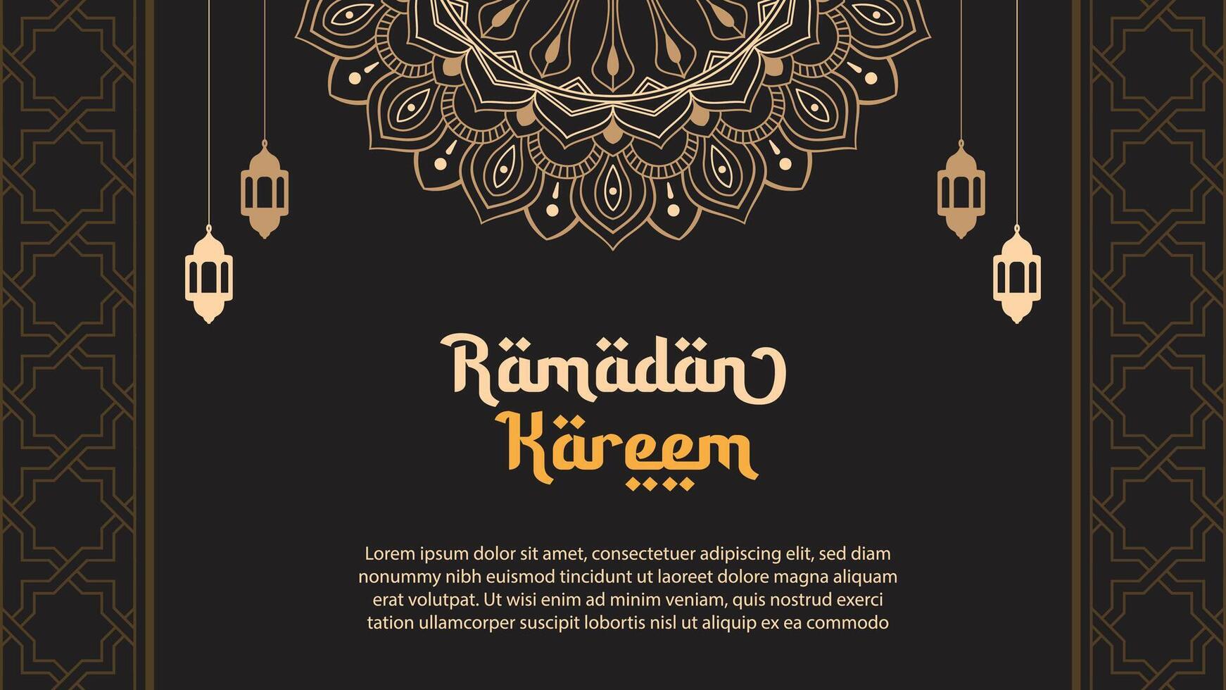 fondo de tarjeta de felicitación de ramadán kareem vector