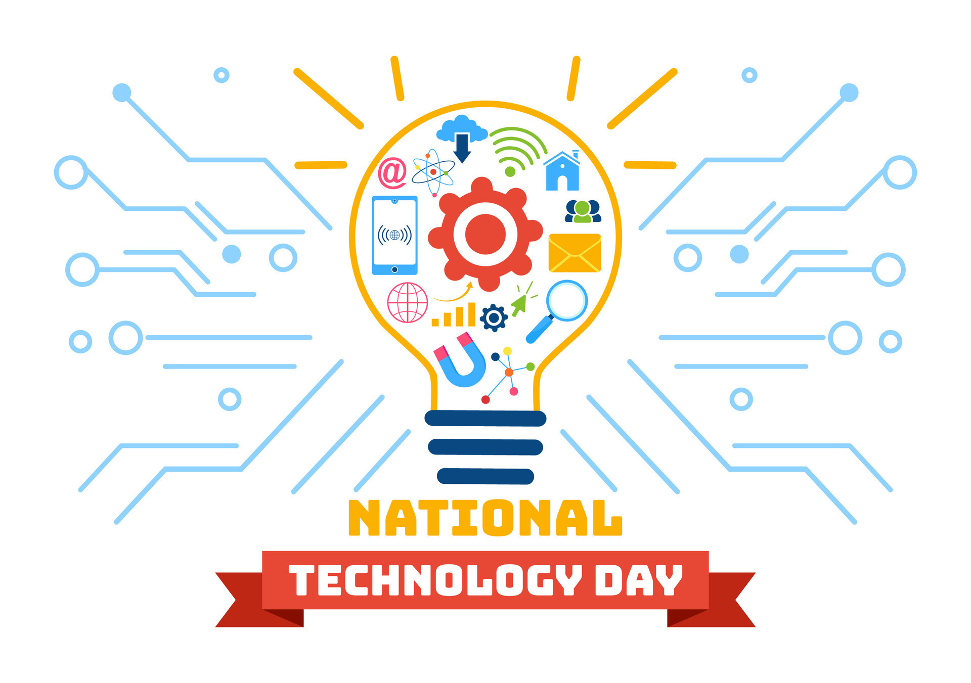 National Technology Day Vector Illustration on 11 May with Creative