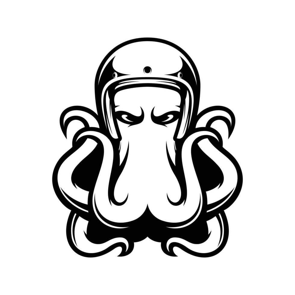 pulpo paseo contorno vector