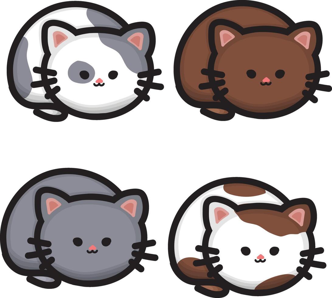 set of funny animals vector