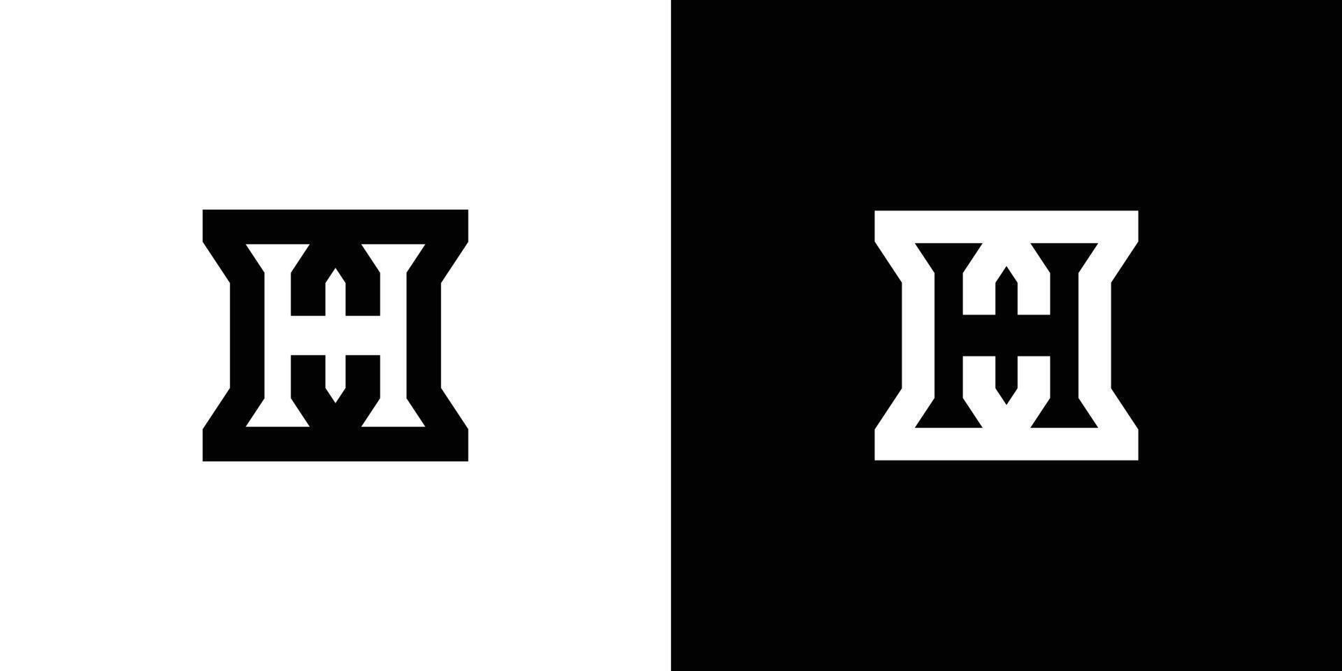 Bold and unique  letter HC initials logo design vector