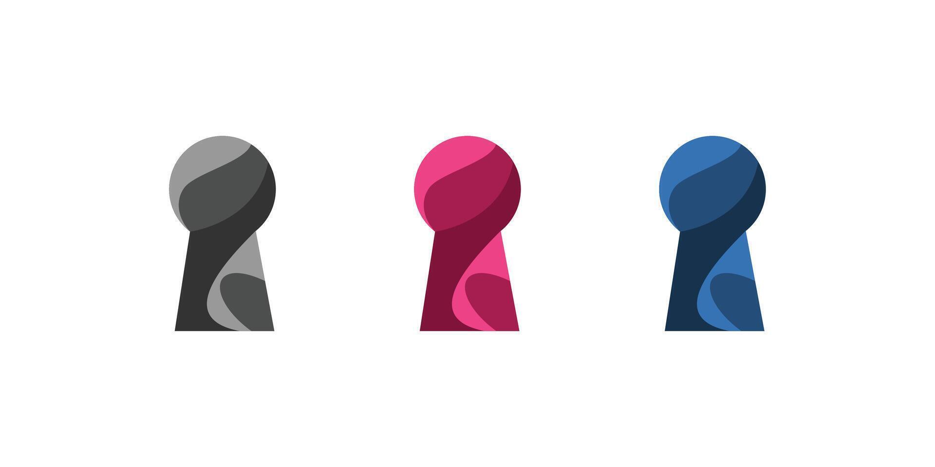 The Key logo design is unique and colorful vector