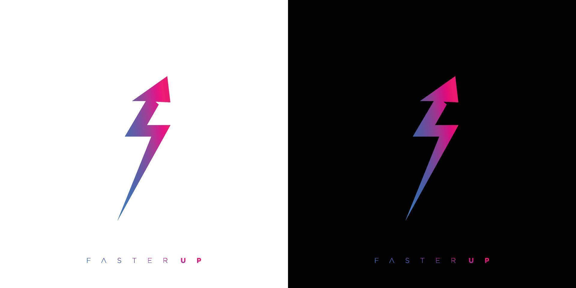 Unique and modern Faster Up logo design vector