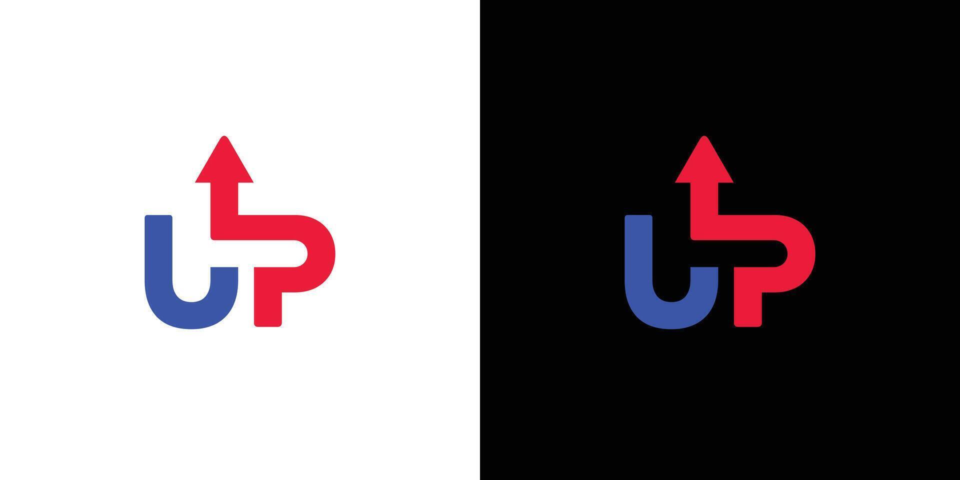 Unique and colorful Up logo design vector