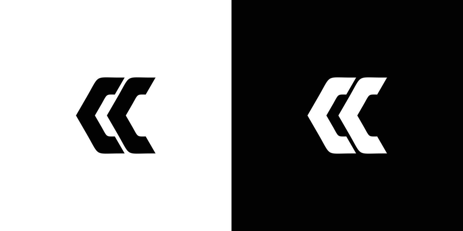 Modern and unique  letter CC initials logo design vector