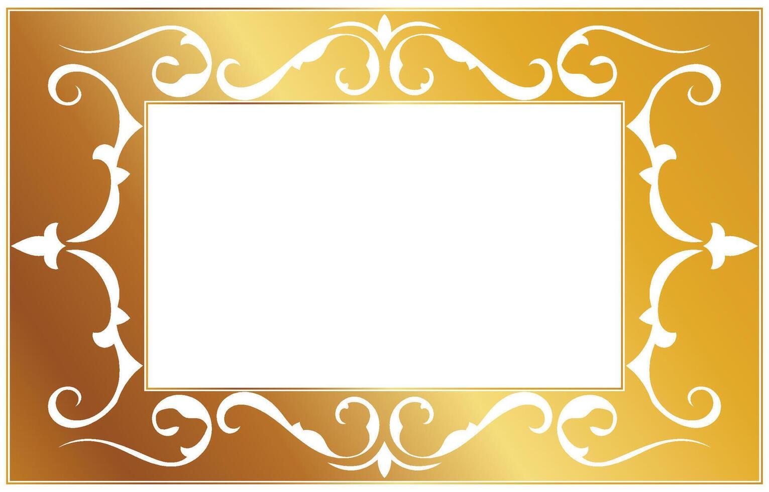 Golden message box, Thai pattern, chat, lecture area Free space for text vector