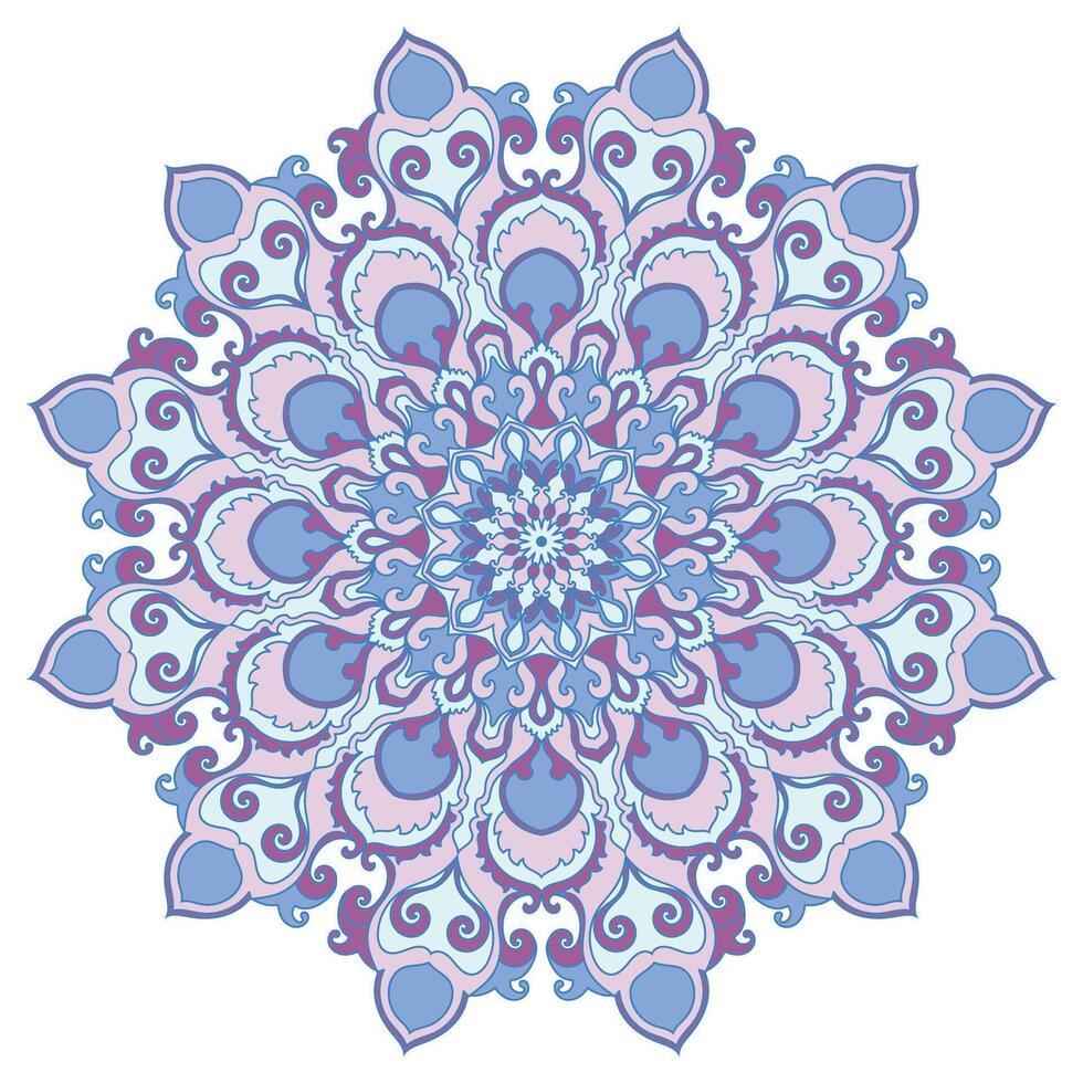 pastel colored mandala light colored circle For decorating book and card covers. vector