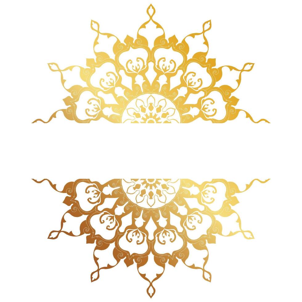 Golden mandala.Mandala de lujo .color dorado vector