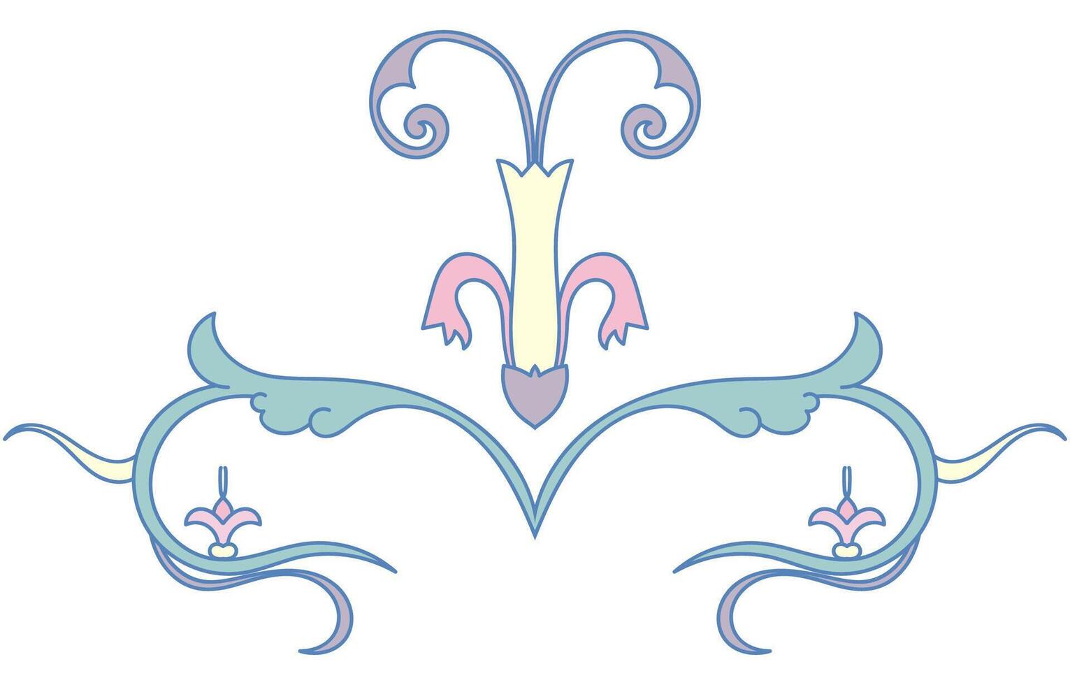 Vintage pastel illustrations for decorating cards and book covers. vector