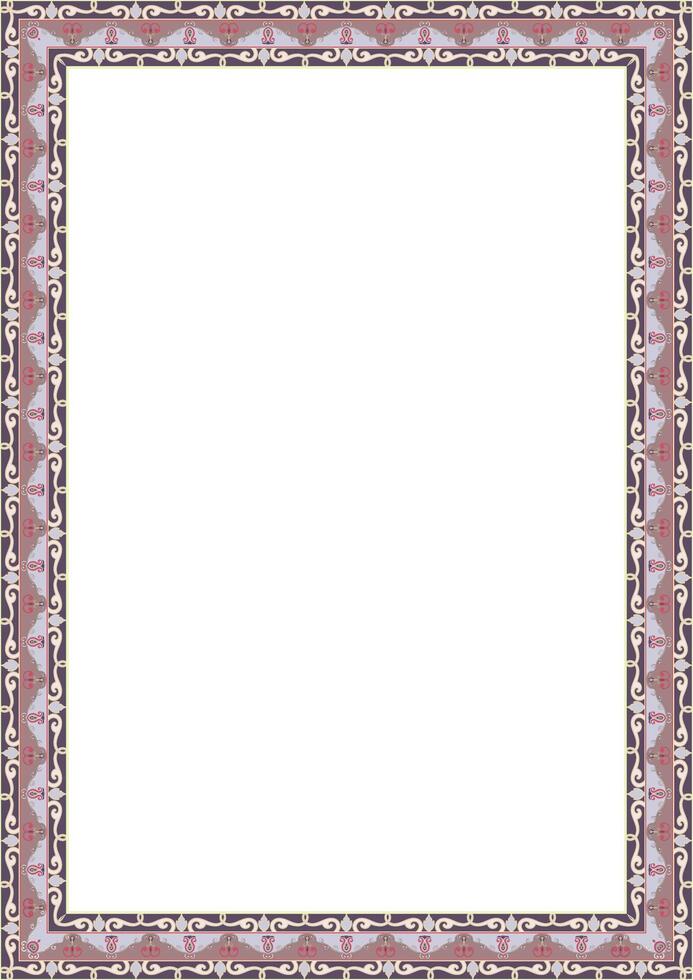 Decorative pattern frame with floral ornaments for cards and invitations vector