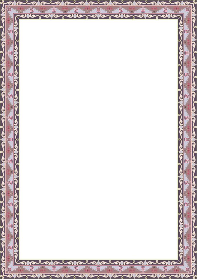 Decorative pattern frame with floral ornaments for cards and invitations vector