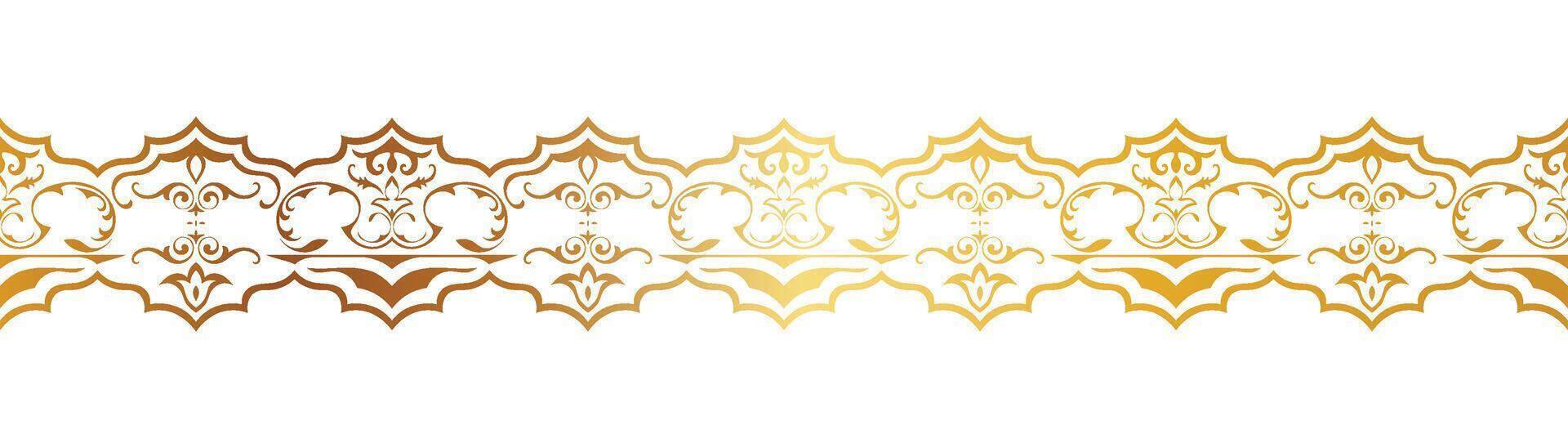 Lines of golden vintage For making decorative frames in a vintage style. vector