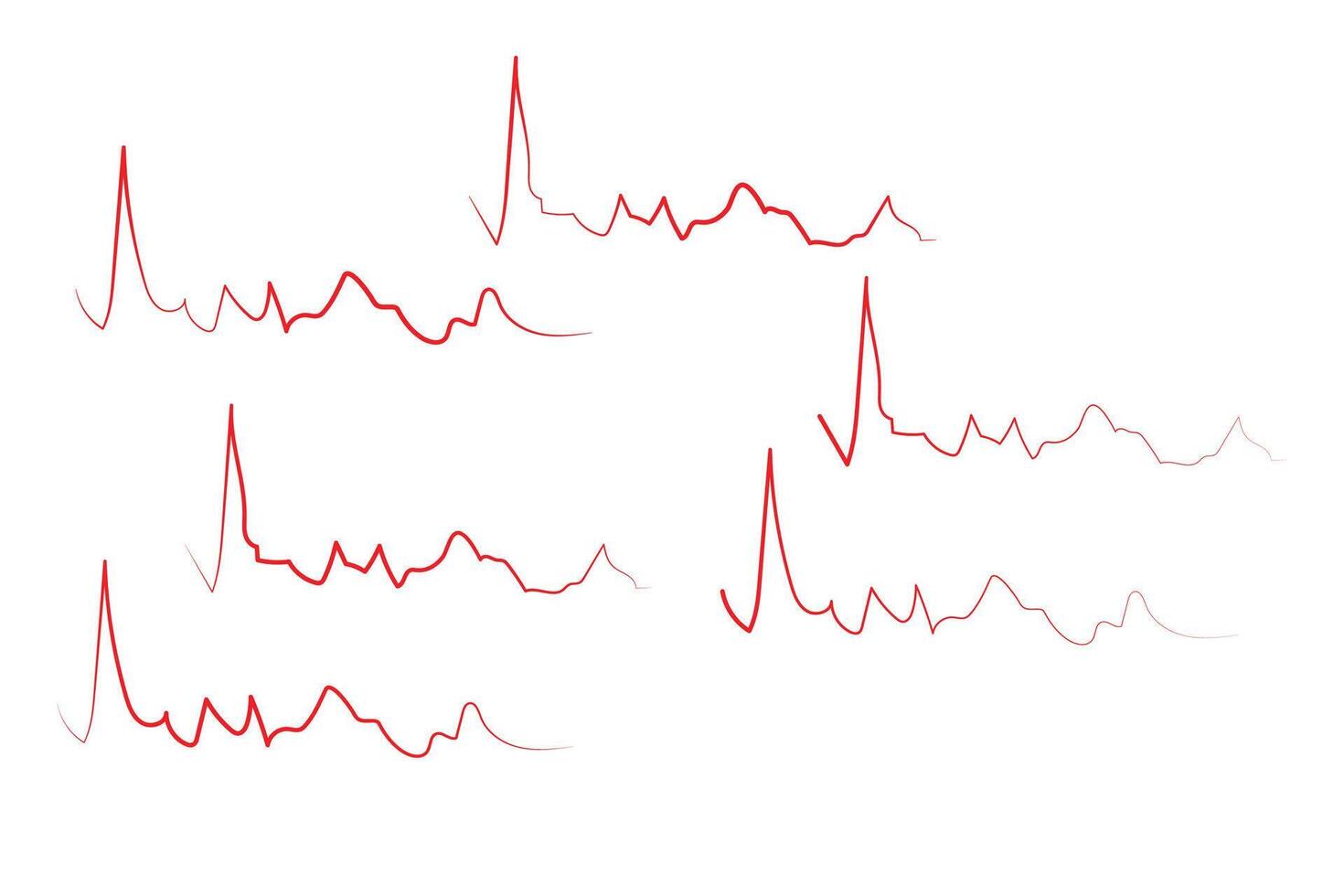 ECG heart beat line icon symbol, Heart beat pulse hospital logo sign. Vector. vector