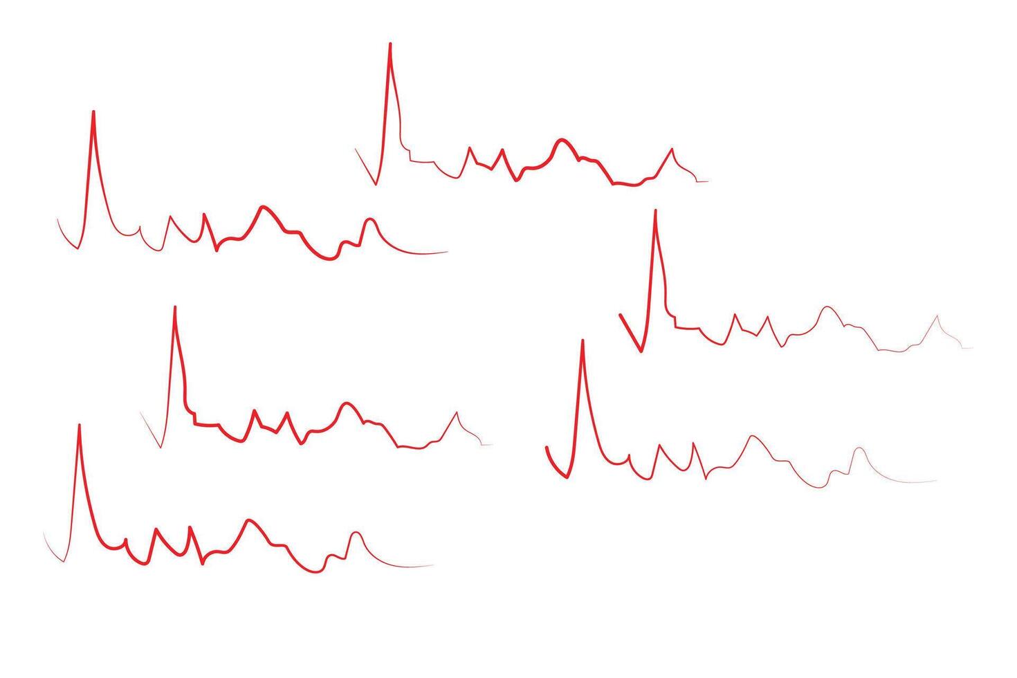 ecg corazón golpear línea icono símbolo, corazón golpear legumbres hospital logo signo. vector. vector