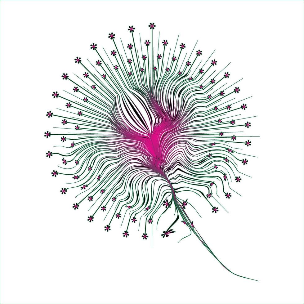 Decorative zen tangle feather boho style colorful for tattoo. vector