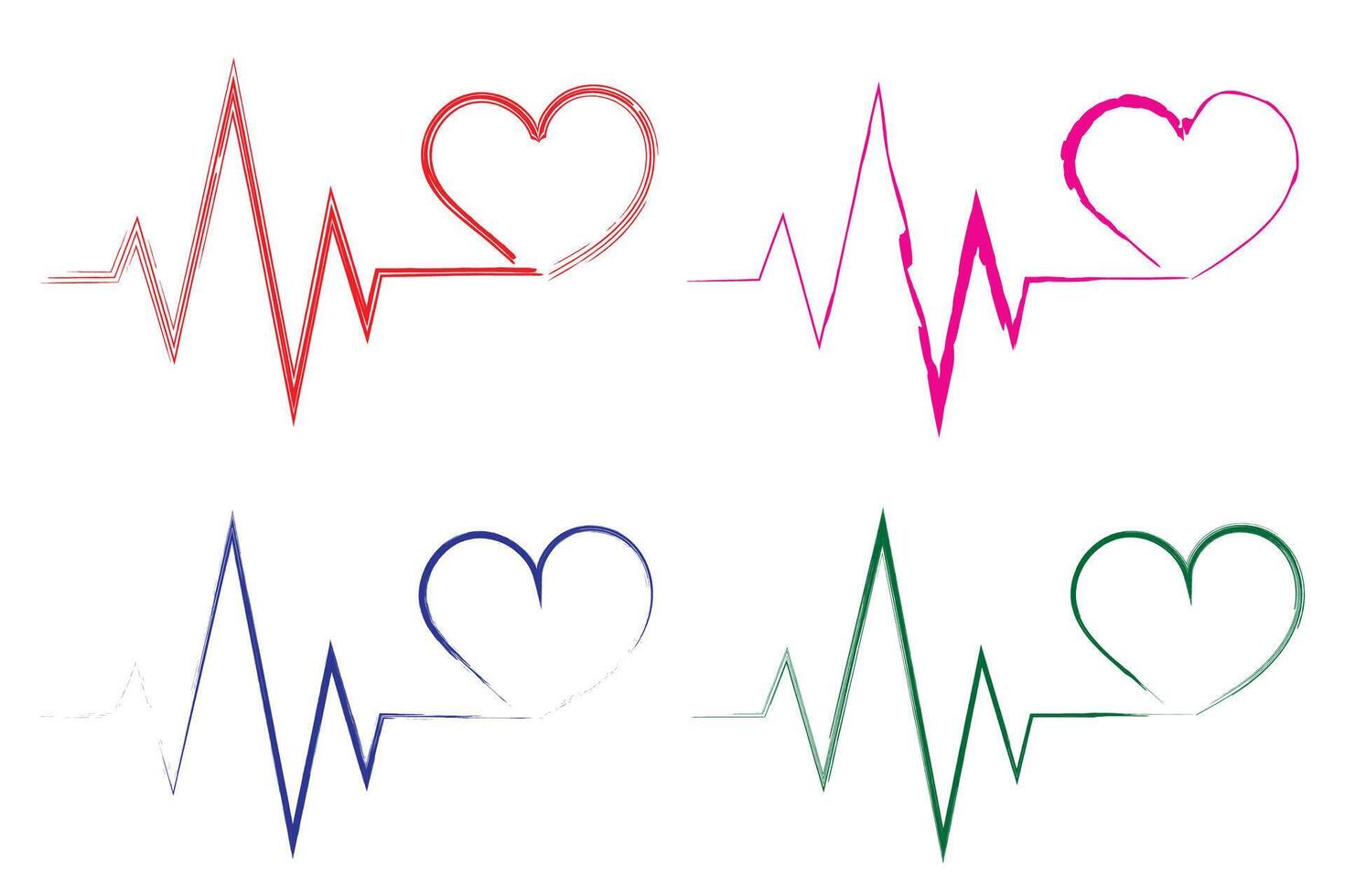 ECG heart beat line icon symbol, Heart beat pulse hospital logo sign. Vector. vector