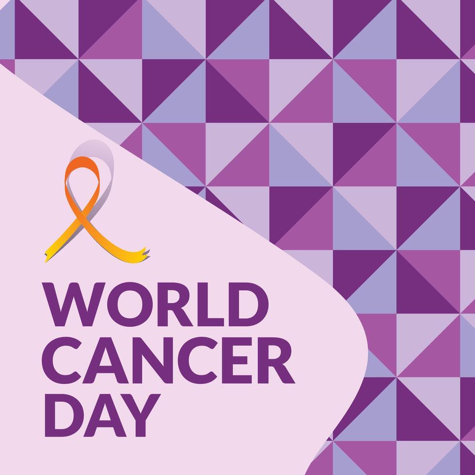 world cancer day social media vector background design. international celebration on 24th february.