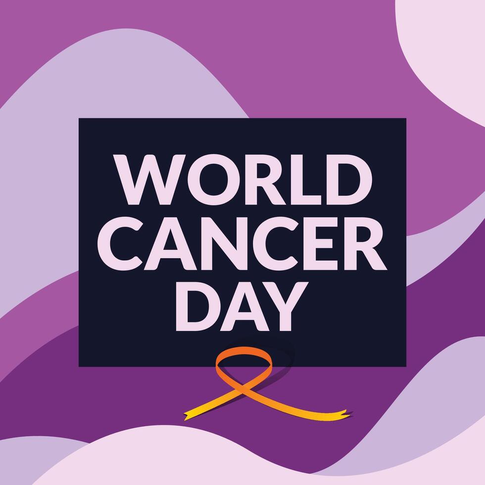 world cancer day social media vector background design. international celebration on 24th february.