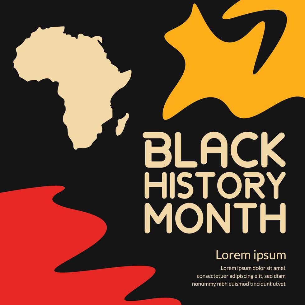 Black History Month background vector design. African American USA and Canada annually Celebration.