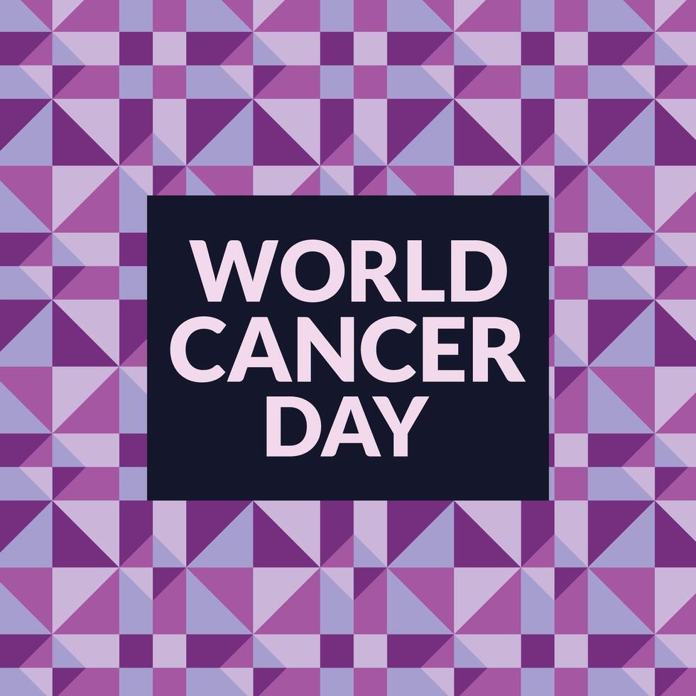 world cancer day social media vector background design. international celebration on 24th february.