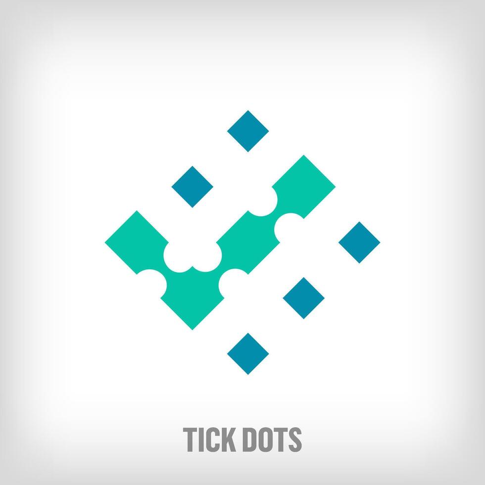 Square teak shape logo. Geometric artistic check icon pixel. Integrative and integrative point movement. Modern icon ports. vector
