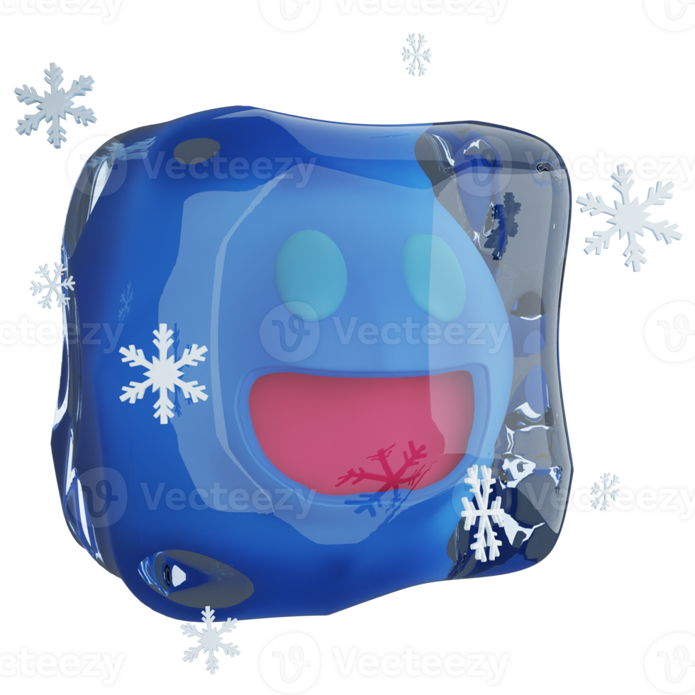 Cold emoji side view clipart flat design icon isolated on transparent background, 3D render emoji and emoticon concept png