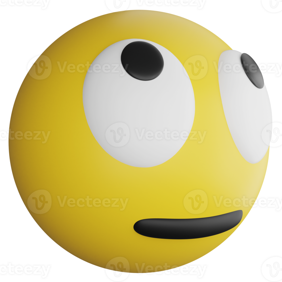 rotolo il tuo occhi emoji lato Visualizza clipart piatto design icona isolato su trasparente sfondo, 3d rendere emoji e emoticon concetto png