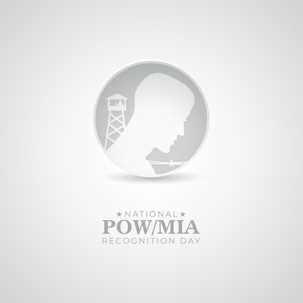 National POW MIA Recognition Day September 15 Background Vector Illustration