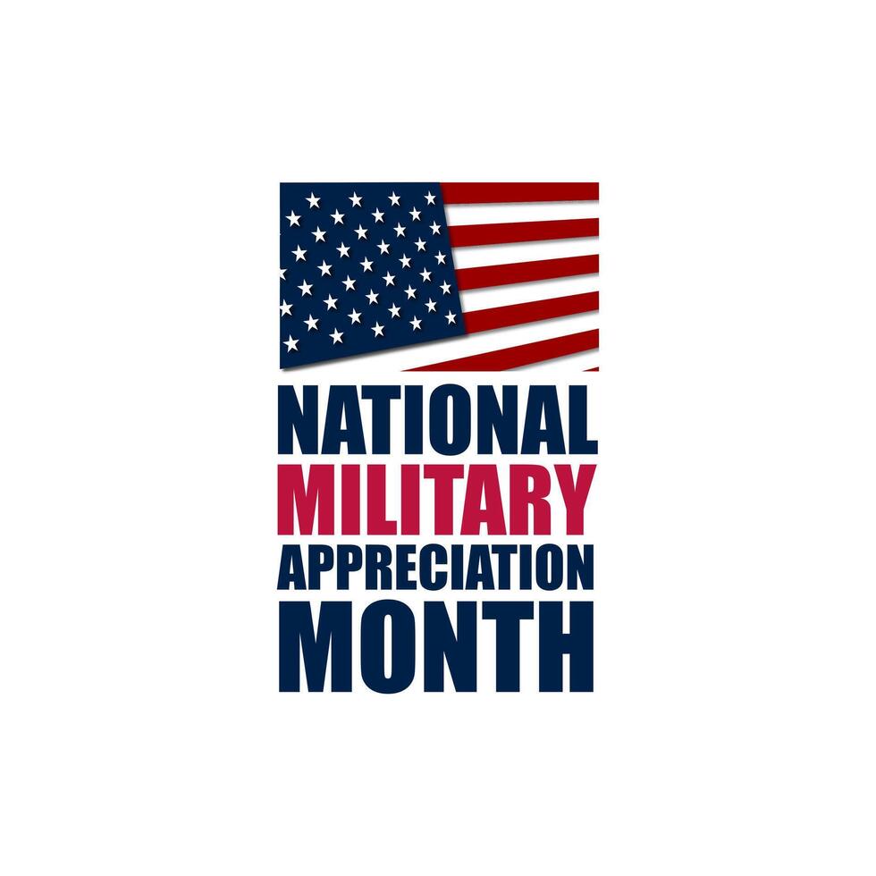 Happy national military appreciation month background vector
