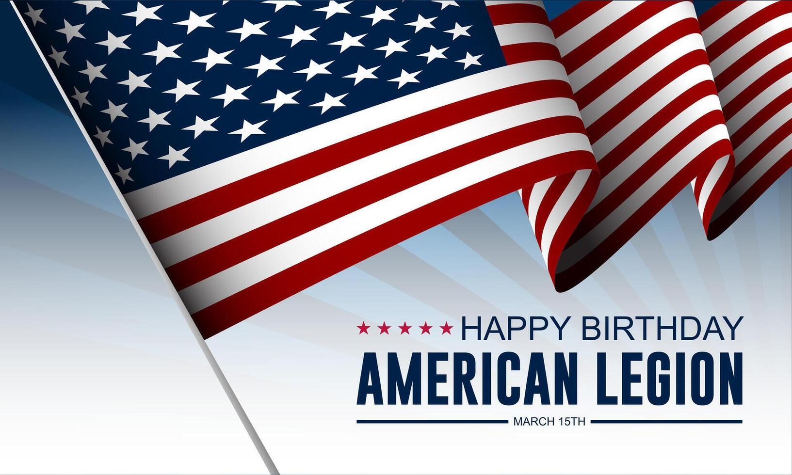 Happy Birthday American Legion Background Vector Illustration