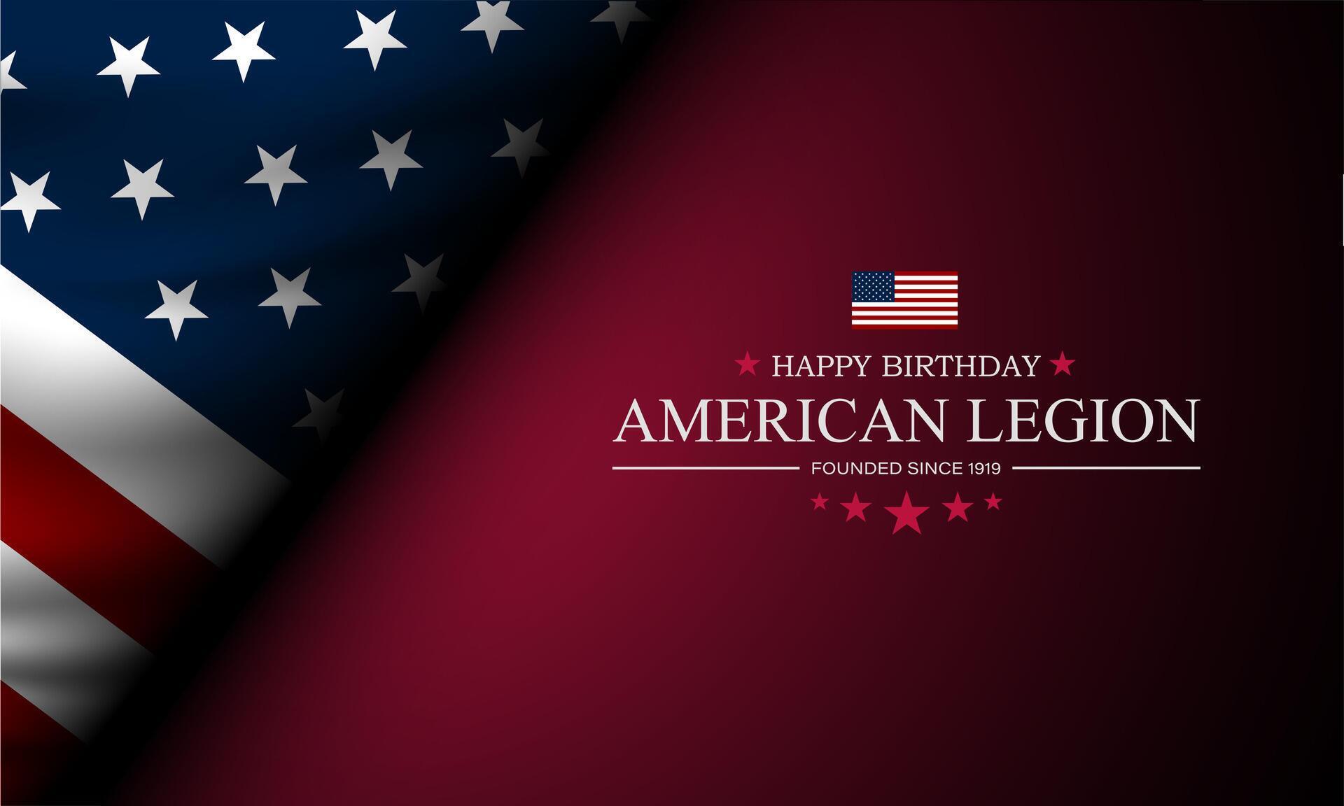 Happy Birthday American Legion Background Vector Illustration 37470139
