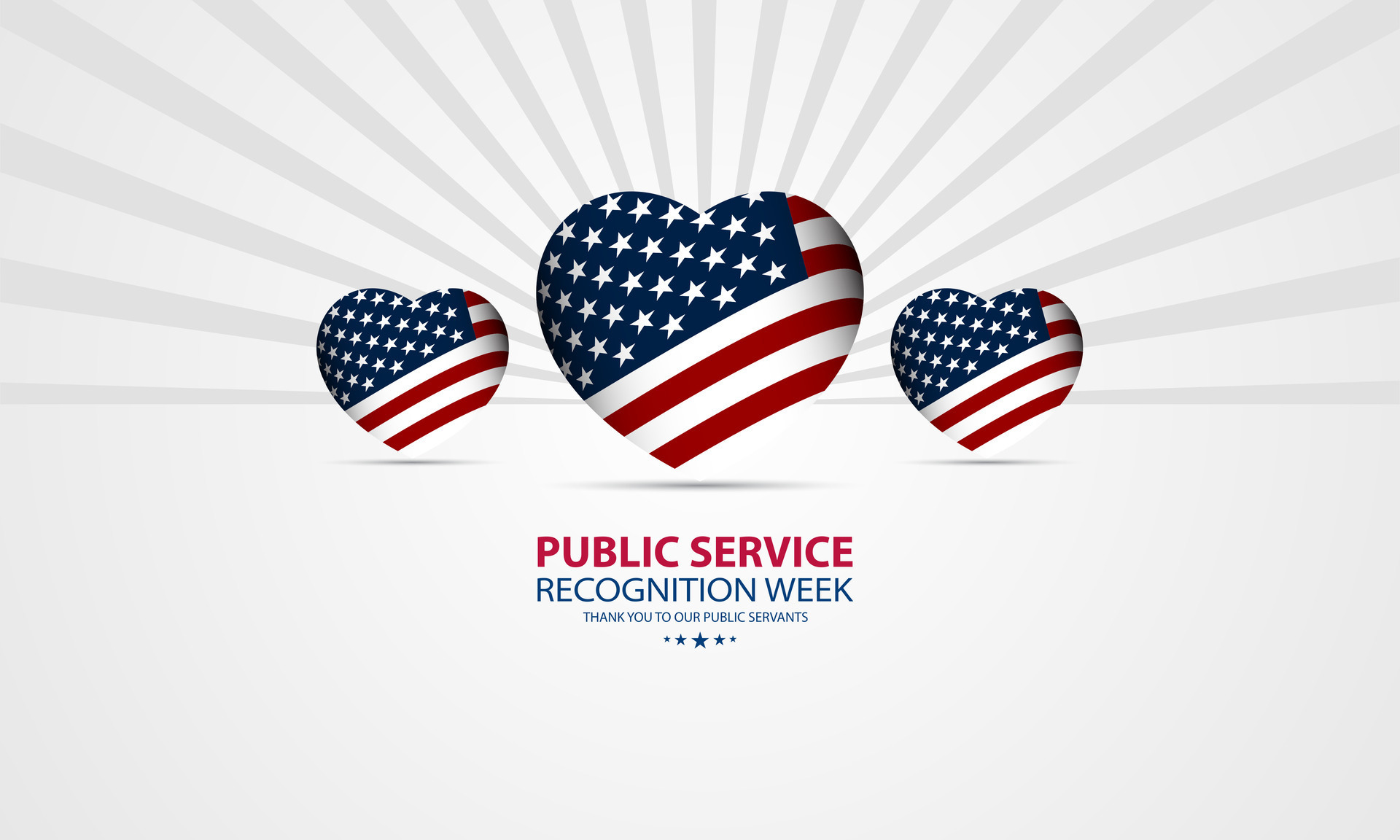 Happy Public Service Recognition Week Background Vector Illustration