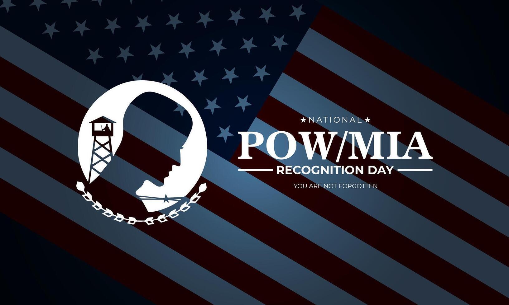 National POW MIA Recognition Day September 15 Background Vector Illustration