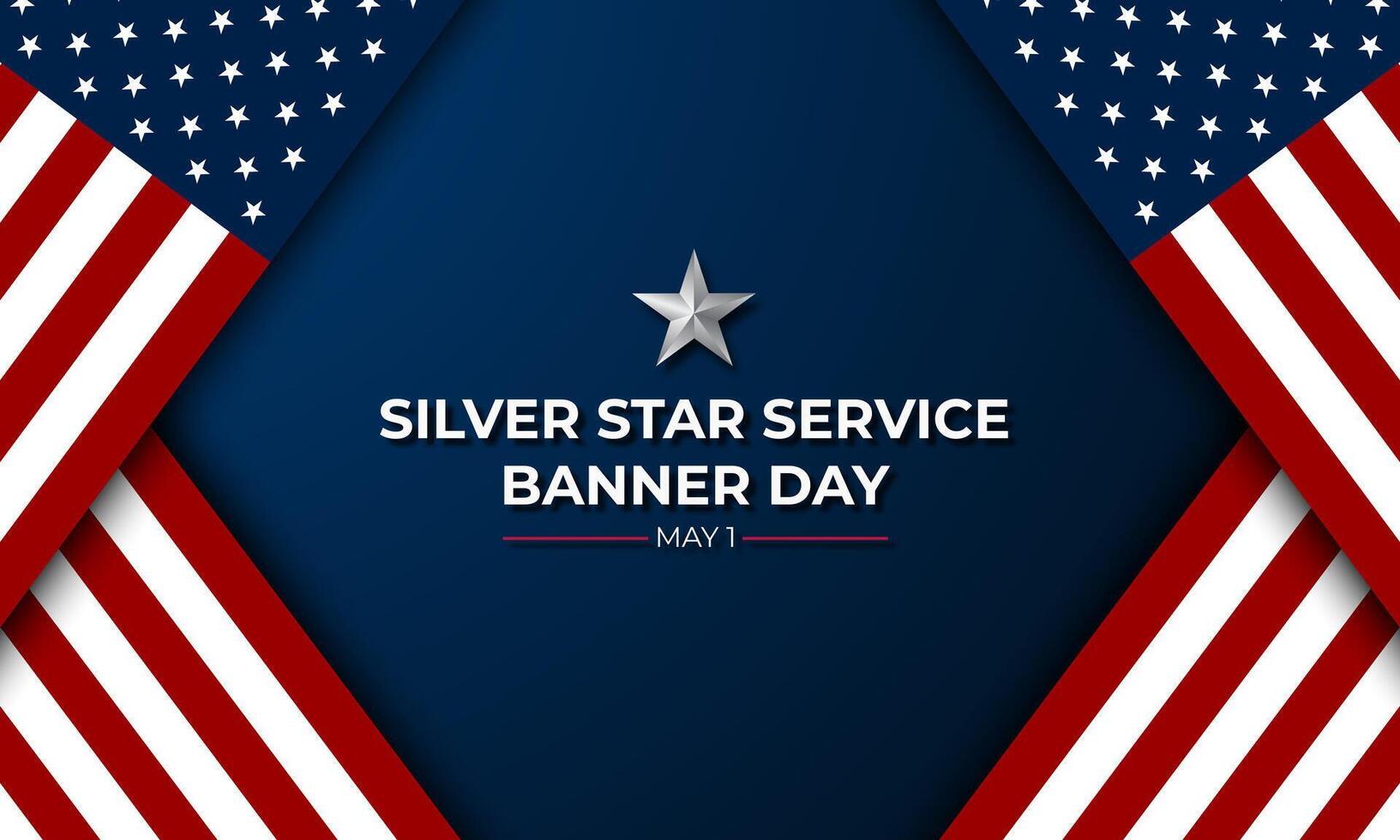 Happy National Silver Star Service Banner Day Background Vector Illustration