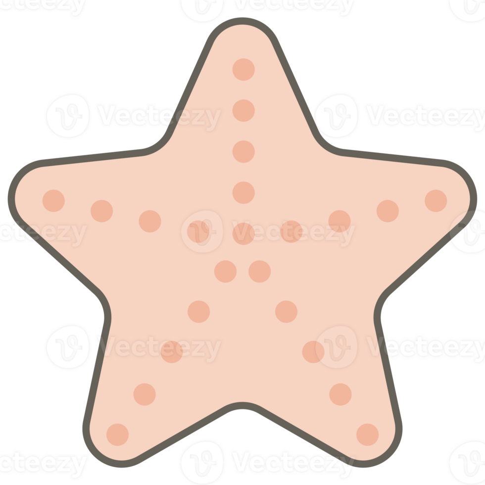cute summer vibes starfish png