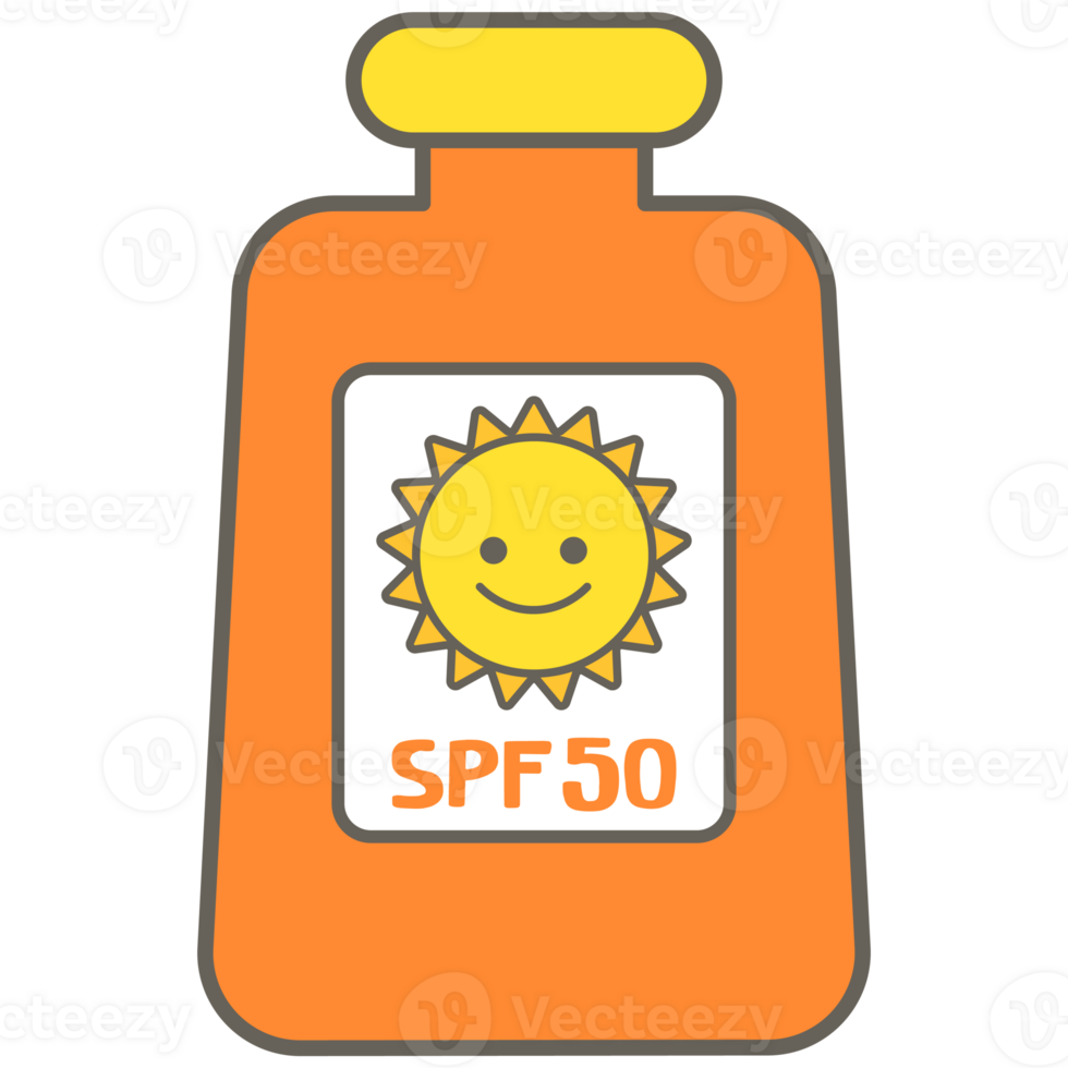 summer vibes cute sunscreen sun screen lotion bottle png