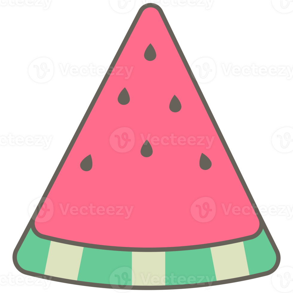 summer vibes cute fresh a piece of watermelon png