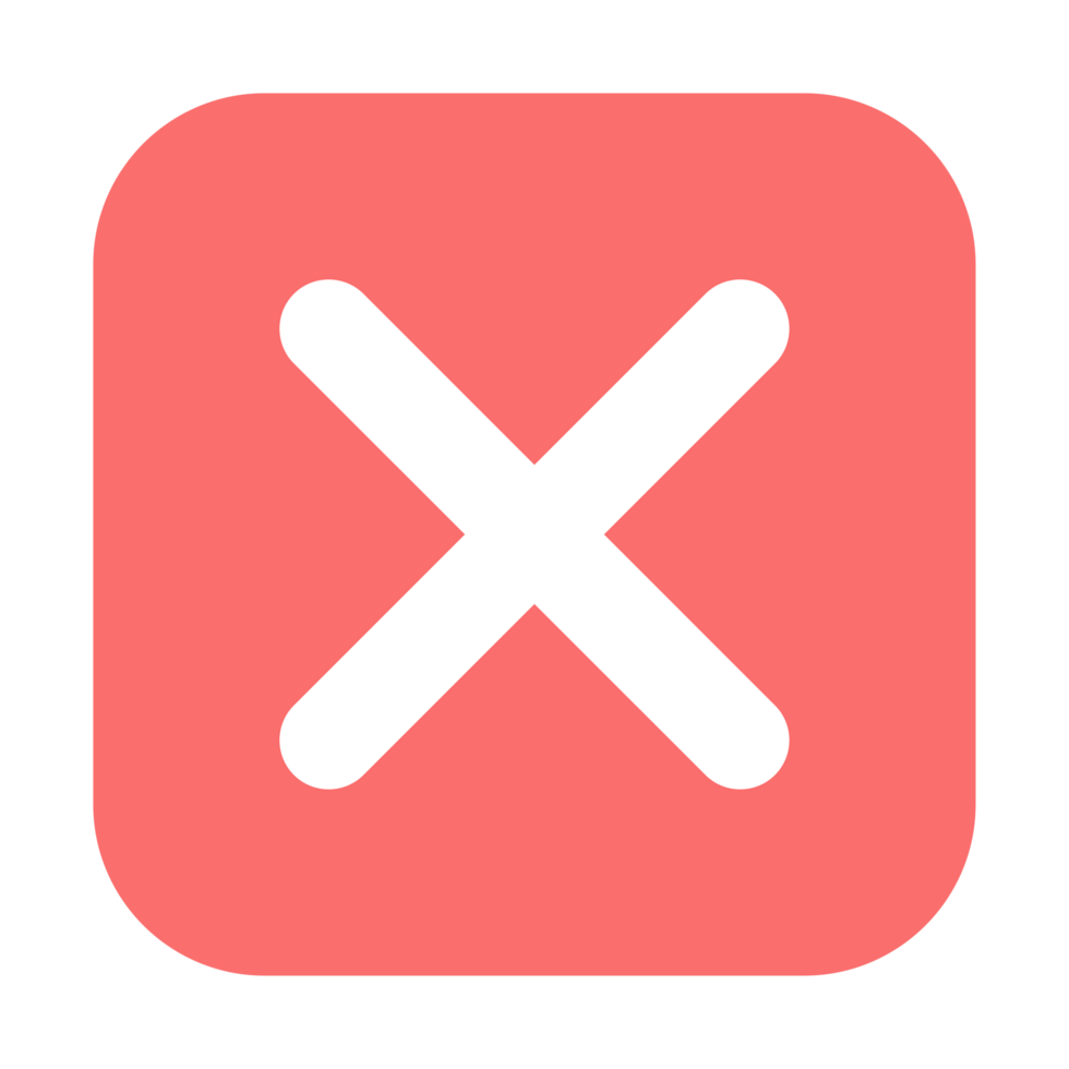 Red X Box Icon png