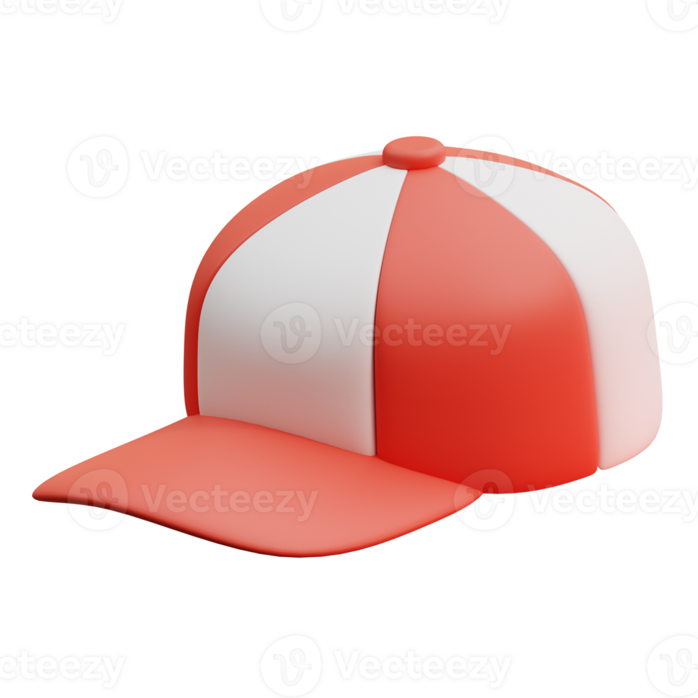 3d ilustración de béisbol gorra png