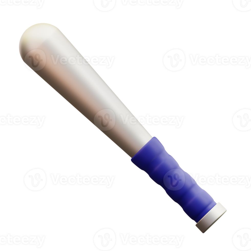 3d illustration of iron baseball bat png