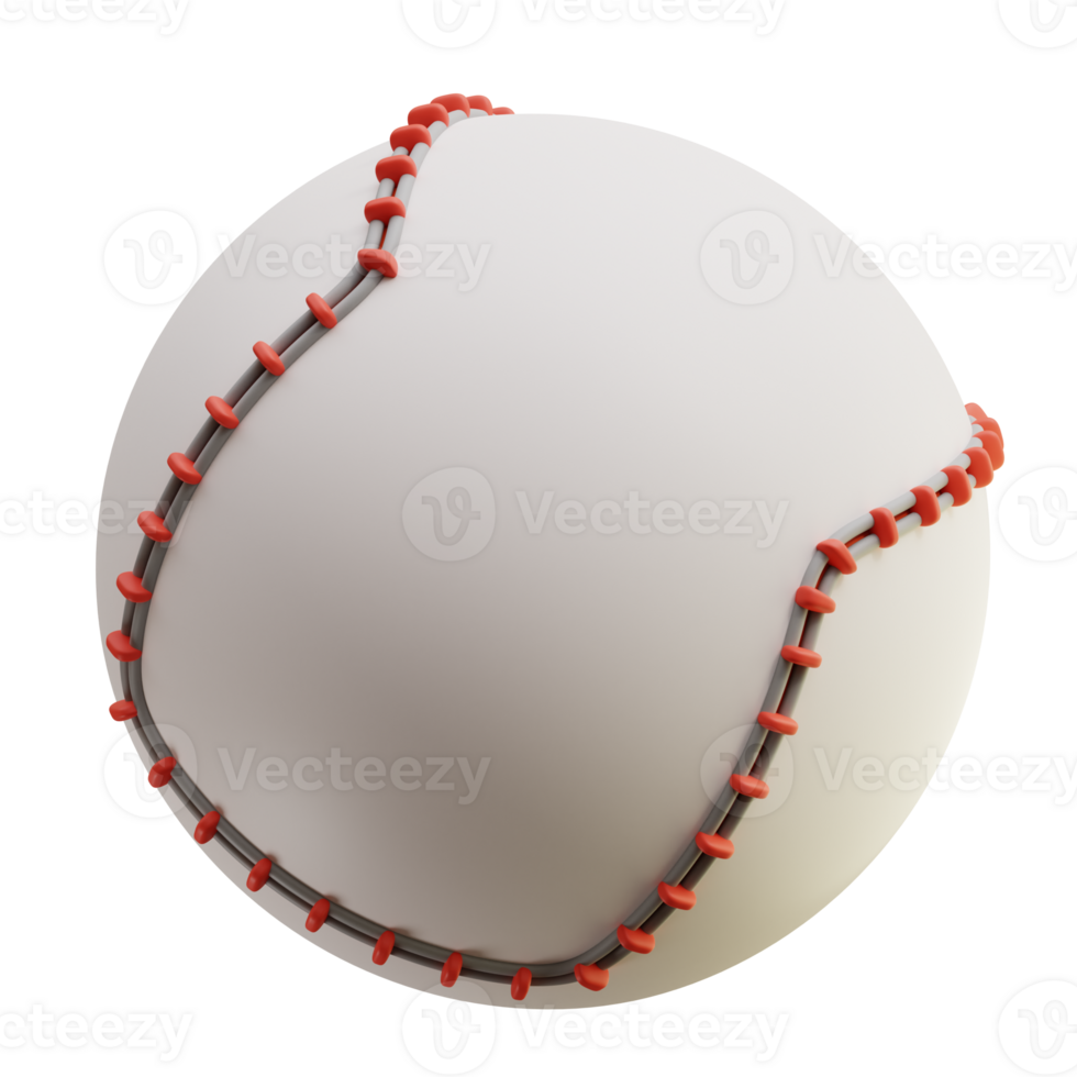 3d ilustración de béisbol pelota png