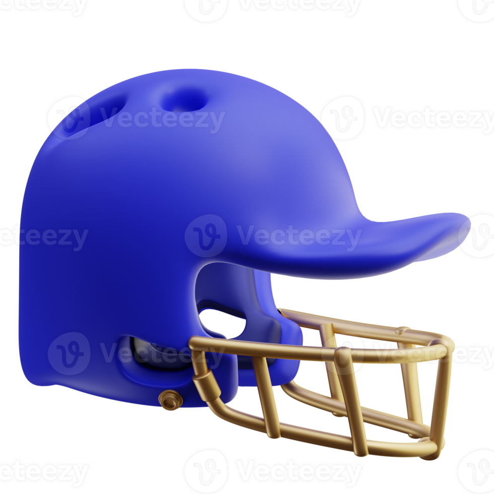 3d illustration batting helmets faceguard png