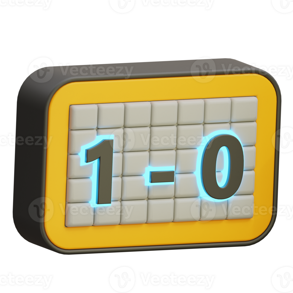 3d illustration of baseball scoreboard png