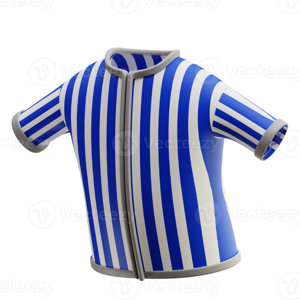 3d illustration of baseball shirt png