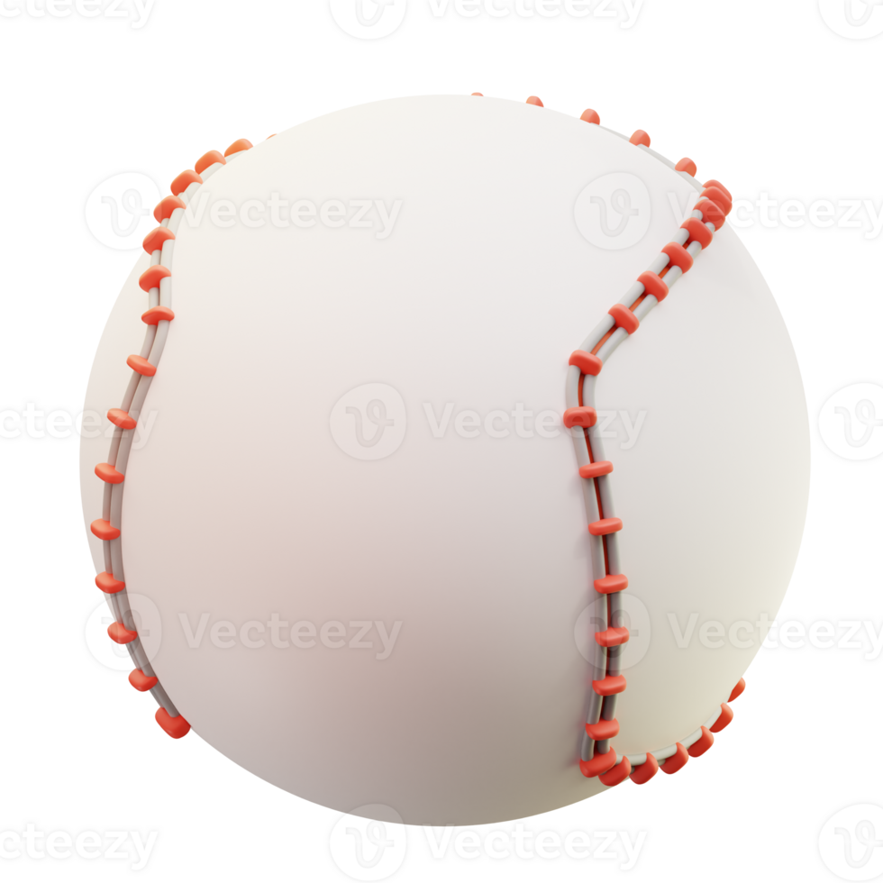 3d ilustração do beisebol bola png