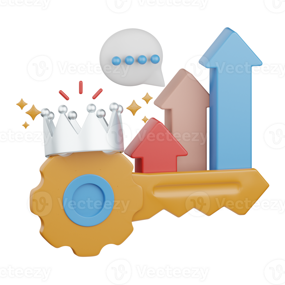 3d interpretazione parola chiave classifica isolato utile per seo, sito web, Internet, ottimizzazione e altro png